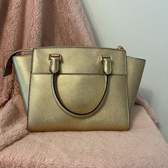 Gold Michael Kors Satchel - Picture 3 of 5